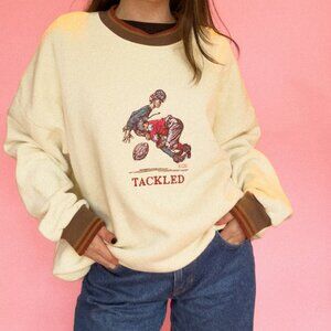 1980S NORMAN ROCKWELL TACKLED PULLOVER